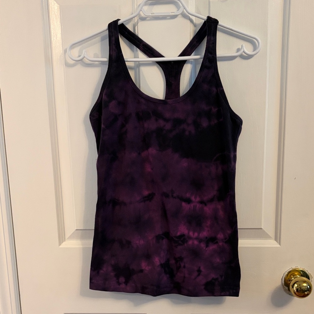 Purple Tie-Dye Women's Hard Tail Tank Top